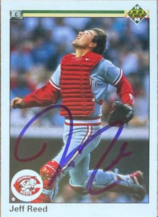 Jeff Reed Autographed 1990 Upper Deck #165 Cincinnati Reds Card