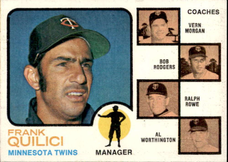 1973 Topps #49a Frank Quilici MG VG Minnesota Twins 