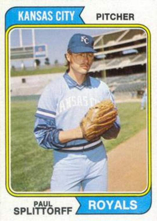 1974 Topps #225 Paul Splittorff VG Kansas City Royals 