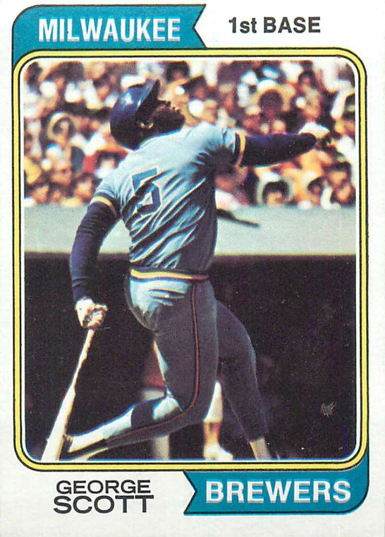 1974 Topps #27 George Scott VG Milwaukee Brewers 