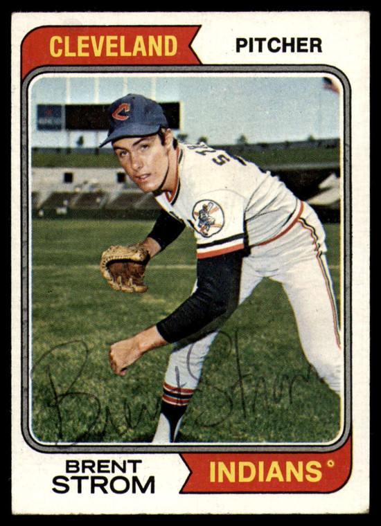 1974 Topps #359 Brent Strom VG Cleveland Indians 