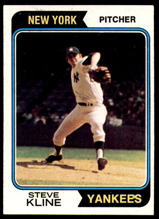 1974 Topps #324 Steve Kline VG New York Yankees 