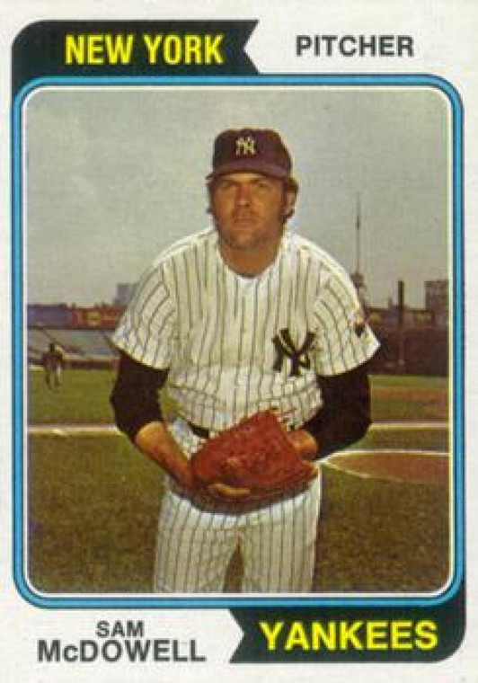 1974 Topps #550 Sam McDowell VG New York Yankees 