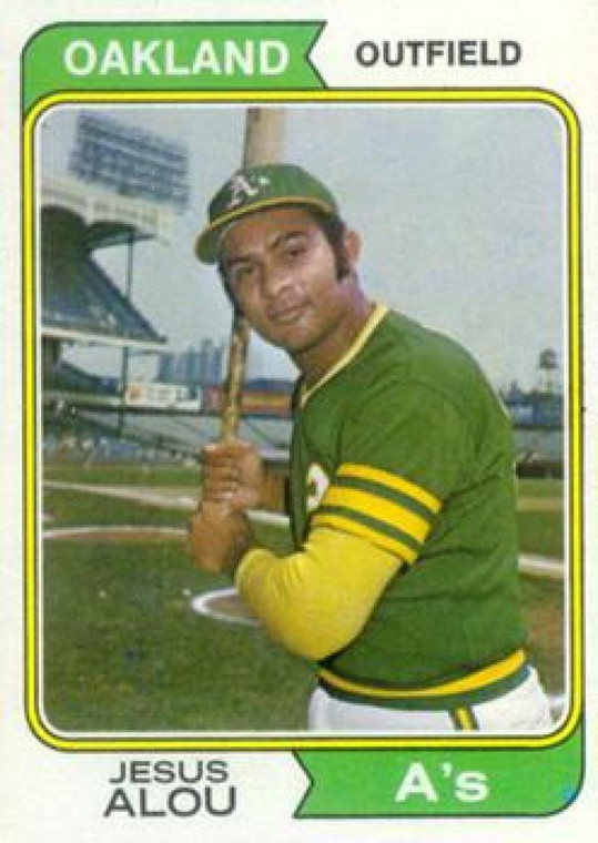 SOLD 98884 1974 Topps #654b Jesus Alou COR VG Oakland Athletics 