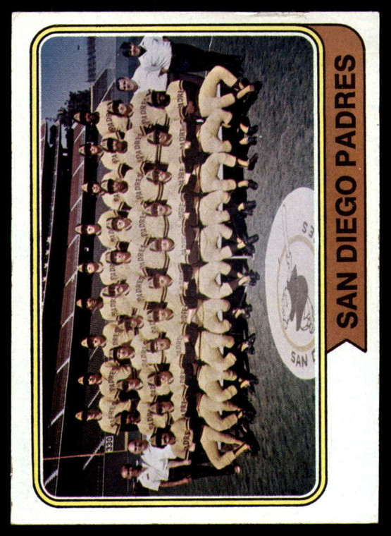 SOLD 98446 1974 Topps #226a Padres Team VG San Diego Padres 