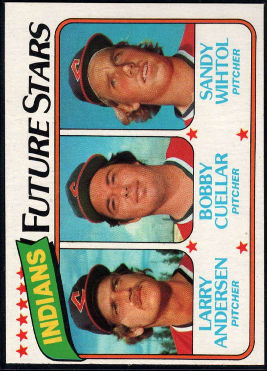 SOLD 18060 1980 Topps #665 Larry Andersen/Bobby Cuellar/Sandy Wihtol Indians Future Stars VG RC Rookie Cleveland Indians 