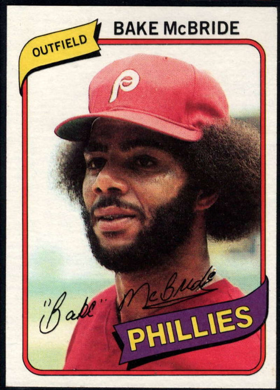 1980 Topps #495 Bake McBride VG Philadelphia Phillies 