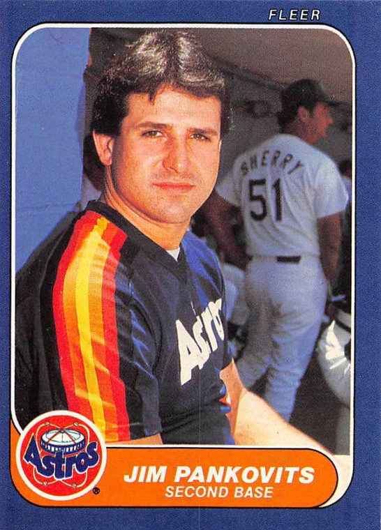 1986 Fleer #307 Jim Pankovits VG Houston Astros 