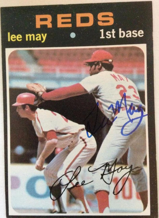 SOLD 2775 Lee May Autographed 1971 Topps #40