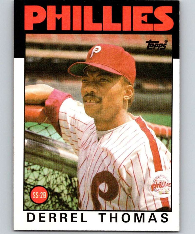 1986 Topps #158 Derrel Thomas VG Philadelphia Phillies 