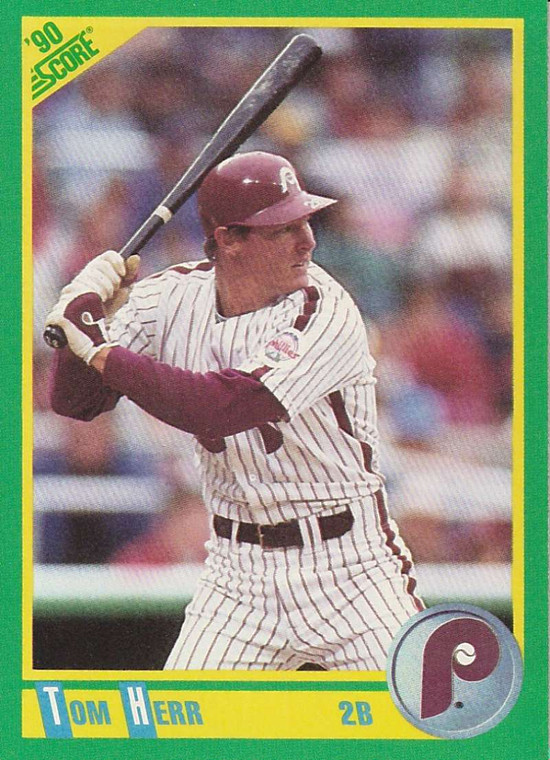 1990 Score #171 Tom Herr VG Philadelphia Phillies 