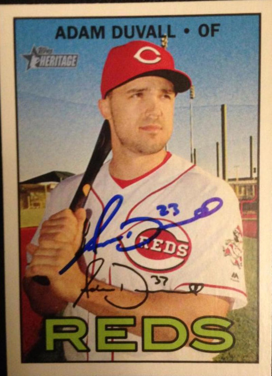Adam Duvall Autographed 2016 Topps Heritage #656A