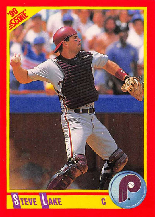 1990 Score #435 Steve Lake VG Philadelphia Phillies 