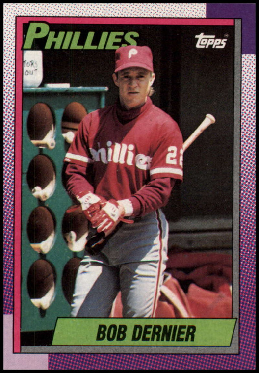 1990 Topps #204 Bob Dernier VG Philadelphia Phillies 