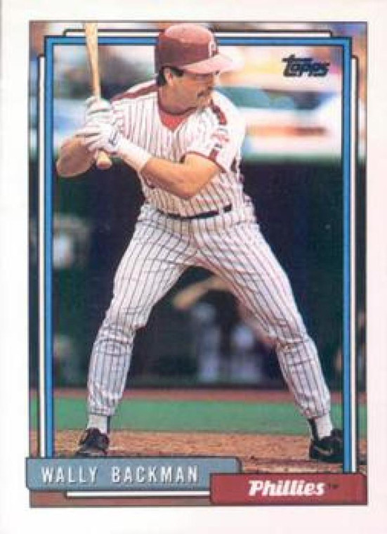 1992 Topps #434 Wally Backman VG Philadelphia Phillies 