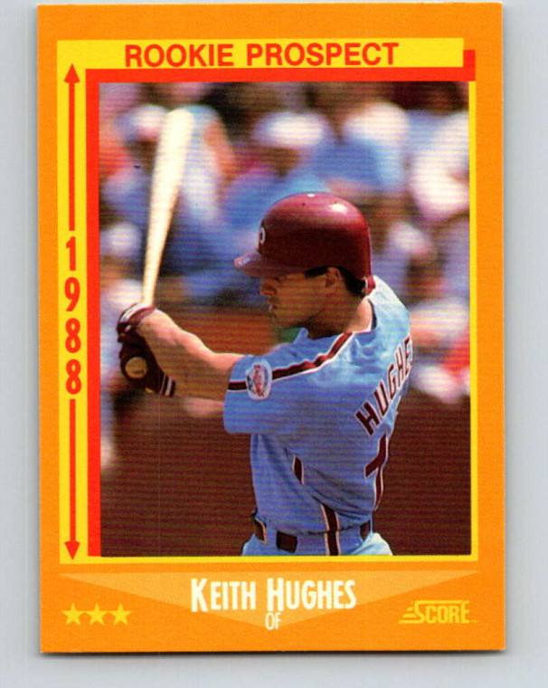 1988 Score #635 Keith Hughes RP VG RC Rookie Philadelphia Phillies 