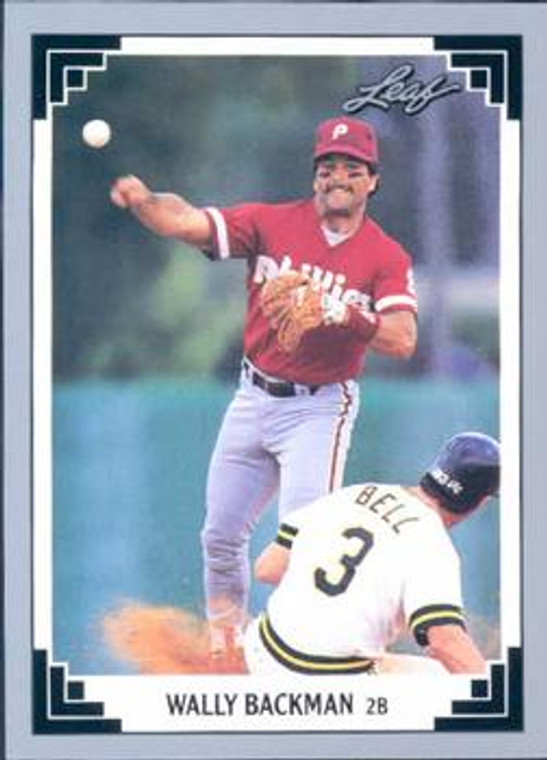 1991 Leaf #482 Wally Backman VG Philadelphia Phillies 