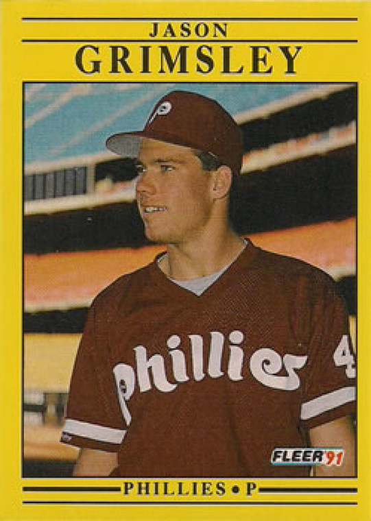1991 Fleer #396 Jason Grimsley VG Philadelphia Phillies 