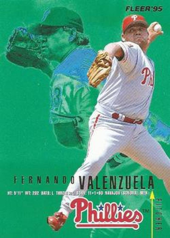 1995 Fleer #406 Fernando Valenzuela VG Philadelphia Phillies 