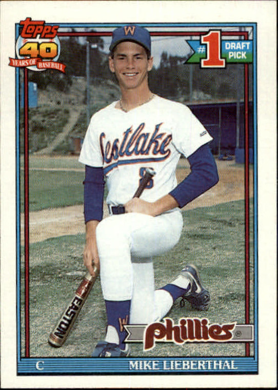 1991 Topps #471 Mike Lieberthal VG RC Rookie Philadelphia Phillies 