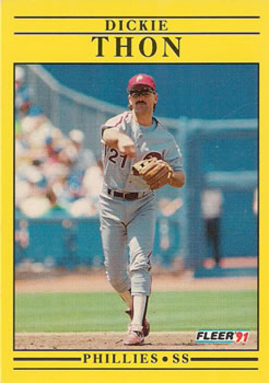 1991 Fleer #412 Dickie Thon VG Philadelphia Phillies 