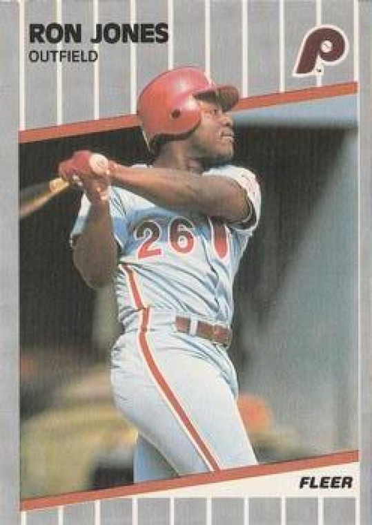 1989 Fleer #574 Ron Jones UER VG RC Rookie Philadelphia Phillies 