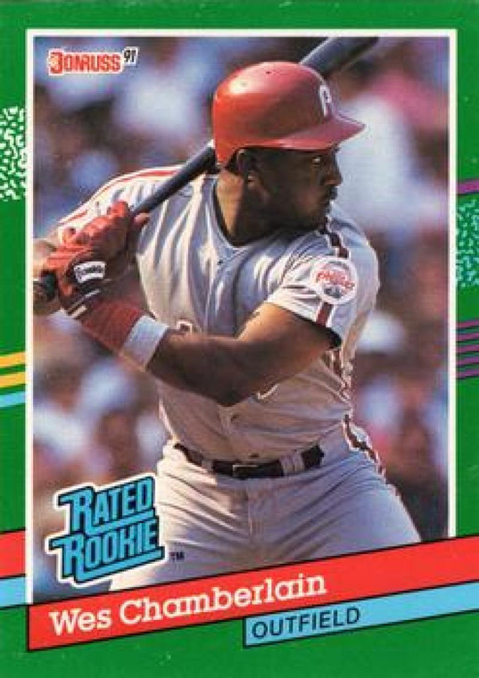 1991 Donruss #423 Wes Chamberlain RR VG RC Rookie Philadelphia Phillies 