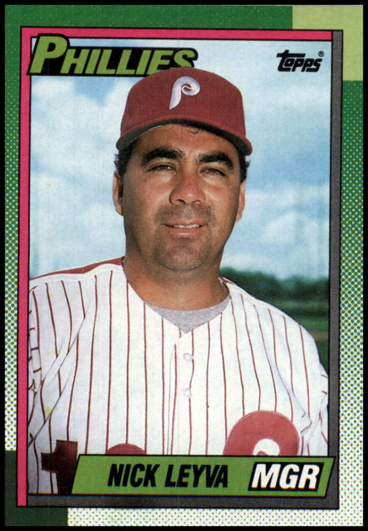 1990 Topps #489 Nick Leyva MG VG Philadelphia Phillies 