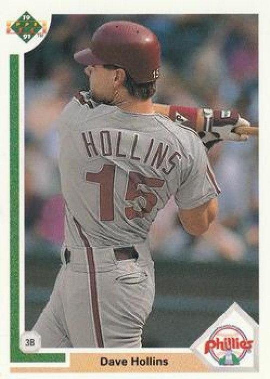 1991 Upper Deck #518 Dave Hollins VG Philadelphia Phillies 