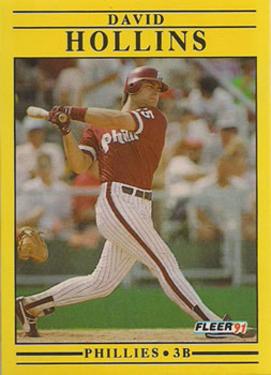 1991 Fleer #399 Dave Hollins UER VG Philadelphia Phillies 