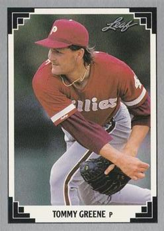 1991 Leaf #524 Tommy Greene VG Philadelphia Phillies 