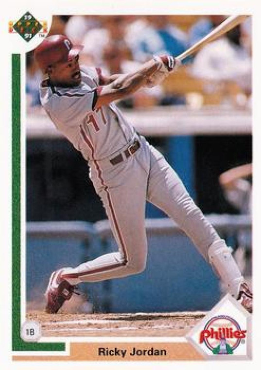 1991 Upper Deck #160 Ricky Jordan VG Philadelphia Phillies 