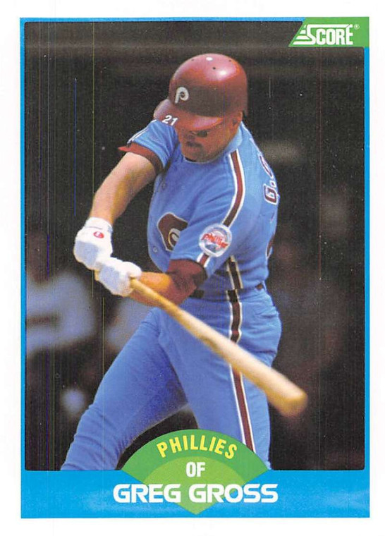1989 Score #125 Greg Gross VG Philadelphia Phillies 