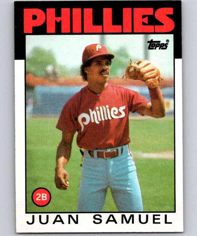 1986 Topps #475 Juan Samuel VG Philadelphia Phillies 