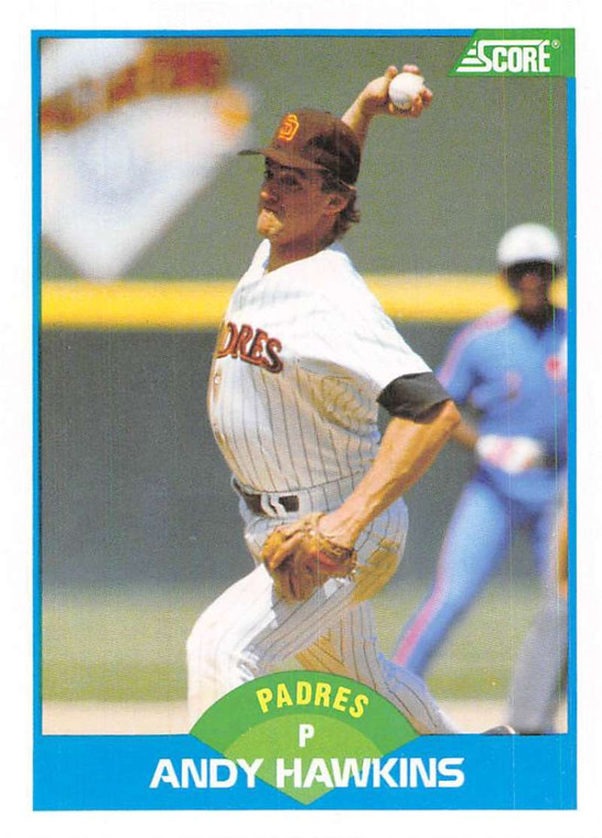 1989 Score #118 Andy Hawkins VG San Diego Padres 