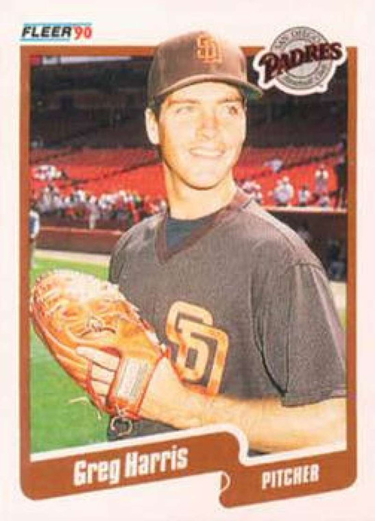 1990 Fleer #158 Greg Harris VG San Diego Padres 