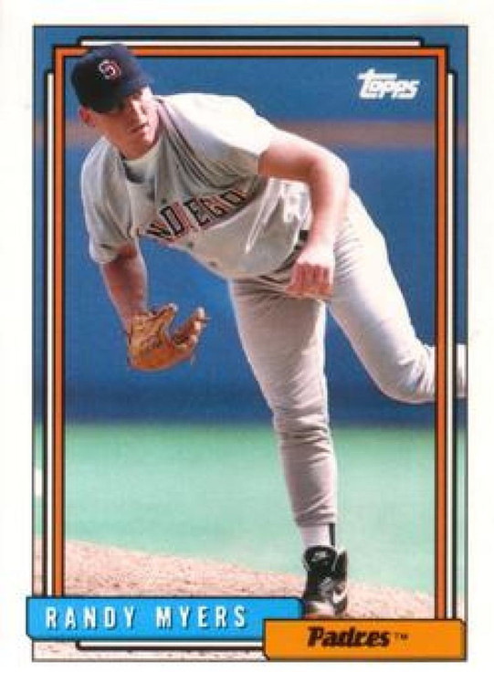 SOLD 28502 1992 Topps Traded #80T Randy Myers VG San Diego Padres 