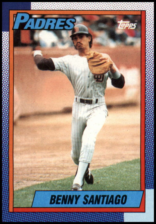 1990 Topps #35 Benito Santiago VG San Diego Padres 