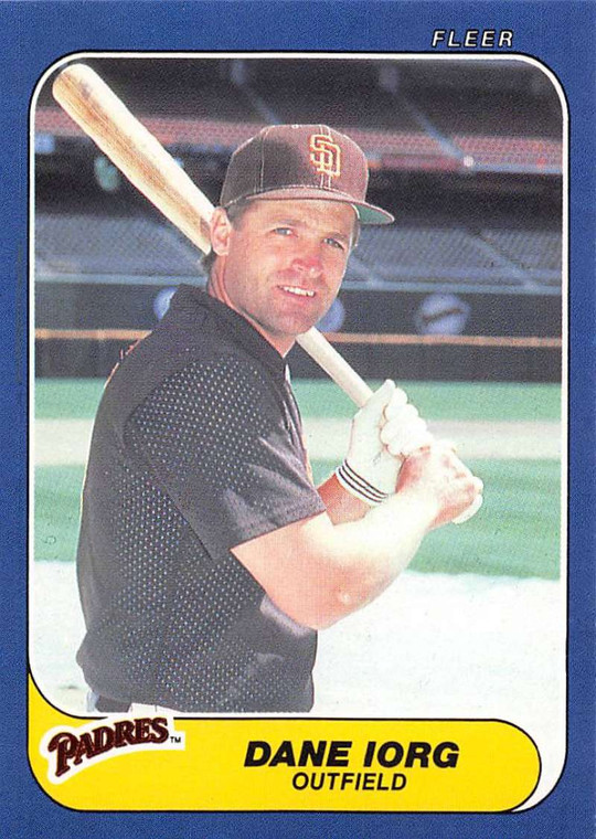 1986 Fleer Update #U-54 Dane Iorg VG San Diego Padres 