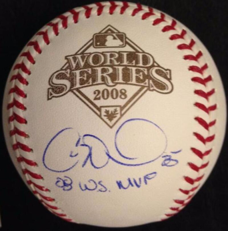 Cole Hamels '08 W.S. MVP Autographed Rawlings Official 2008 World Series Baseball with JSA Witness Authentication