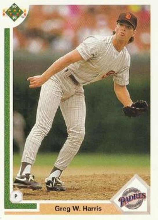 1991 Upper Deck #489 Greg Harris VG San Diego Padres 