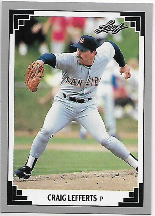 1991 Leaf #390 Craig Lefferts VG San Diego Padres 