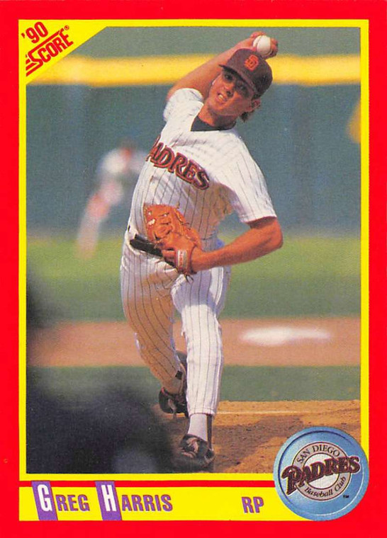 1990 Score #257 Greg Harris VG San Diego Padres 