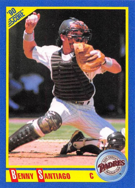1990 Score #454 Benito Santiago VG San Diego Padres 
