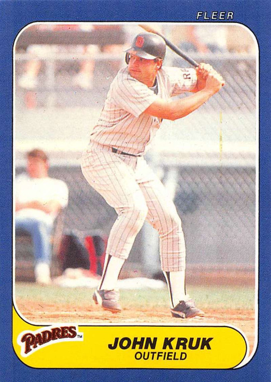 1986 Fleer Update #U-61 John Kruk VG RC Rookie San Diego Padres 