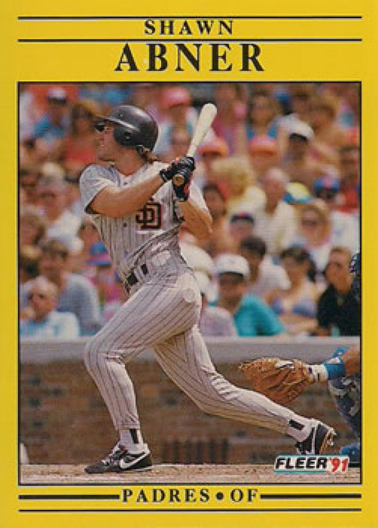 1991 Fleer #522 Shawn Abner VG San Diego Padres 