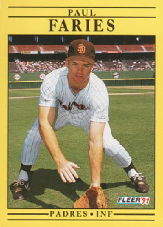 1991 Fleer #528 Paul Faries VG RC Rookie San Diego Padres 