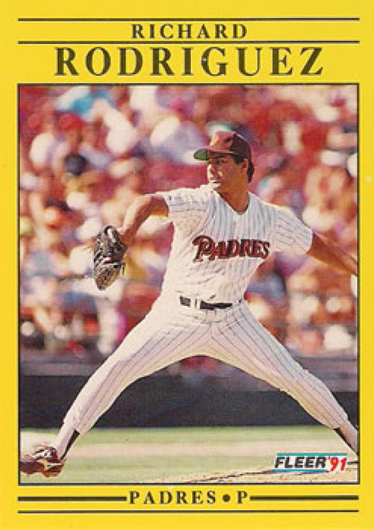 1991 Fleer #541 Rich Rodriguez VG RC Rookie San Diego Padres 