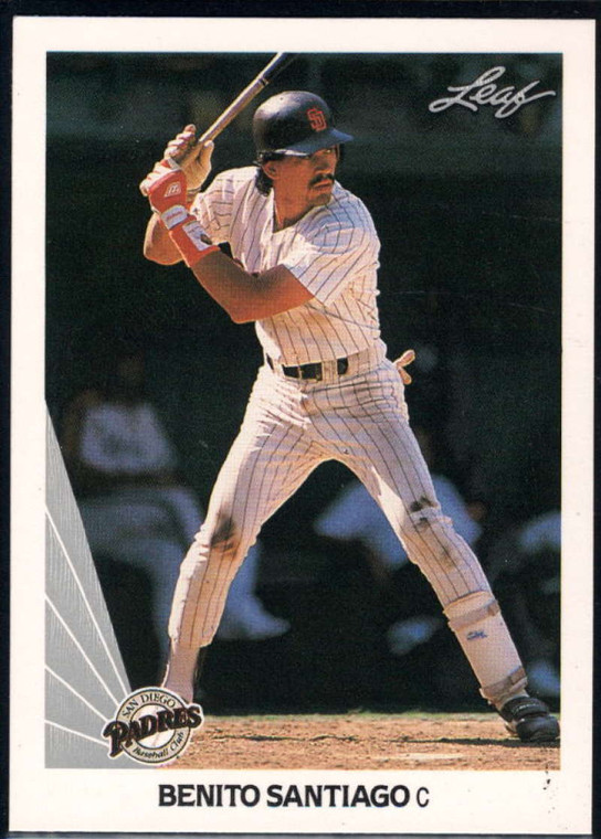 1990 Leaf #207 Benito Santiago VG San Diego Padres 