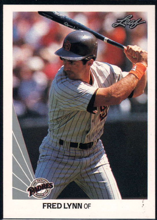 SOLD 26498 1990 Leaf #188 Fred Lynn VG San Diego Padres 